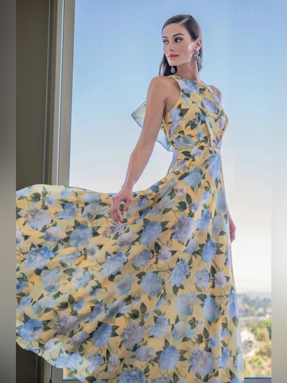 Sachin + Babi Kate Gown in Sun and Sea Peonies 6